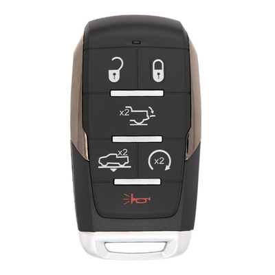 Ram 6 Button Smart Key with Platinum Trim OHT-4882056, 68442917AB, 433 MHz - Aftermarket - Closeout
