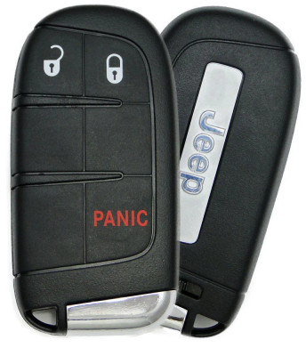 Jeep 3 Button Smart Key M3N-40821302, 68250335AB, 433 MHz - Refurbished, Grade A