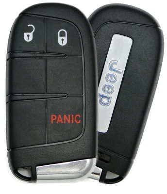 Jeep 3 Button Smart Key M3N-40821302, 68250335AB, 433 MHz - Refurbished, Grade A