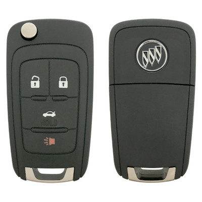 Buick 4 Button Non-PEPS Remote Flip Key V2T-01060512, 13504205, 315 MHz - Refurbished, Grade A