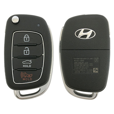 Hyundai 4 Button Remote Flip Key TQ8-RKE-4F16, 95430-C1010, 433 MHz - Refurbished, Grade A