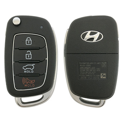 Hyundai 4 Button Remote Flip Key for Santa Fe TQ8-RKE-4F31, 95430-2W110, 433 MHz - Refurbished, Grade A
