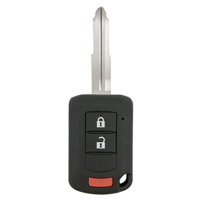 Mitsubishi 3 Button Remote Head Key with Shoulder Stops OUCJ166N, 6370B904, 315 MHz - Refurbished, Recase
