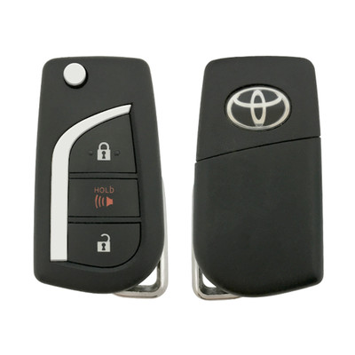 Toyota 3 Button Remote Flip Key for Japan Production HYQ12BFW, 89070-42G00, 315 MHz - Refurbished, Grade A
