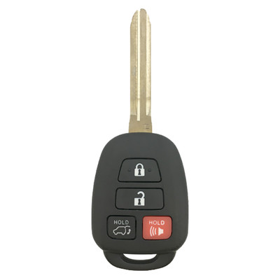 Toyota 4 Button Remote Head Key with H Chip GQ4-52T, 89070-0R100, 315 MHz - Refurbished, Recase