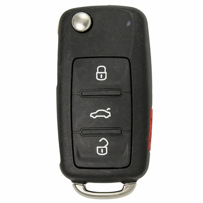 Volkswagen 4 Button Non-Prox Remote Flip Key NBG010206T, 5K0837202F, 315 MHz - Refurbished, Grade A