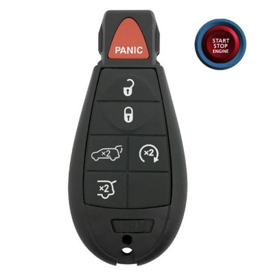 Jeep 6-Button Proximity Remote IYZ-C01C 68051666AI 433 MHz, Refurbished Recase