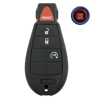 Chrysler Dodge Jeep 4-Button Smart Key IYZ-C01C 68066871AF 433 MHz, Refurbished Recase