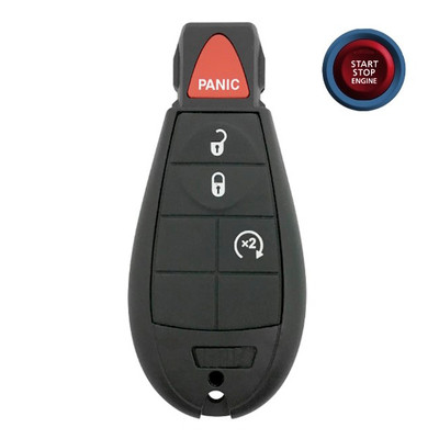 Chrysler Dodge Jeep 4-Button Proximity Remote IYZ-C01C 68066871AF 433 MHz, Refurbished Recase