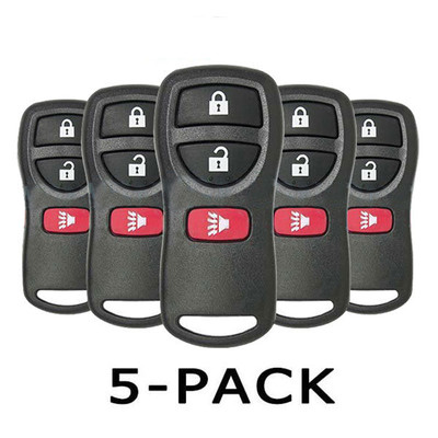 Keyless2Go Infiniti Nissan 3-Button Remote KBRASTU15 28268-5W500, Pack of 5