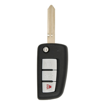Keyless2Go Nissan 3 Button New-Style Remote Flip Key CWTWB1G767, 28268-4BA1A, 433 MHz - Premium Aftermarket