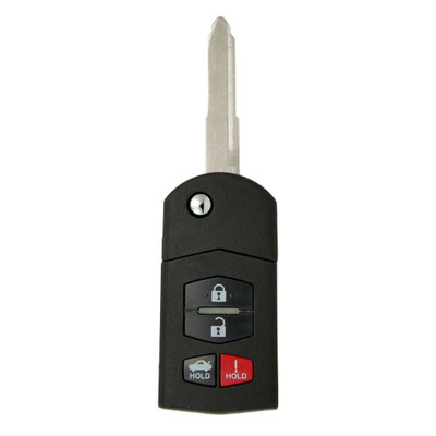 Keyless2Go Mazda 4 Button Remote Flip Key BGBX1T478SKE125-01, BBM4-67-5RY, 315 MHz - Premium Aftermarket
