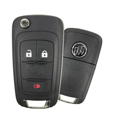 Buick 3 Button Non-PEPS Remote Flip Key AVL-B01T1AC, 13585812, 315 MHz - New, OEM
