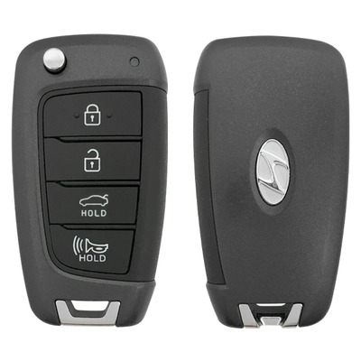 Hyundai 4 Button Remote Flip Key NYOSYEC4TX1707, 95430-J0800, 433 MHz - New, OEM