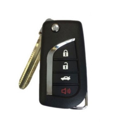 Toyota 4 Button 4D67 Chip Remote Flip Key GQ43VT20T, 315 MHz - Aftermarket