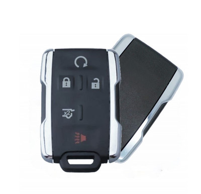 GM 5-Button Remote M3N-32337100 13580081 / 13577768 315 MHz Chrome Trim, Standard Aftermarket