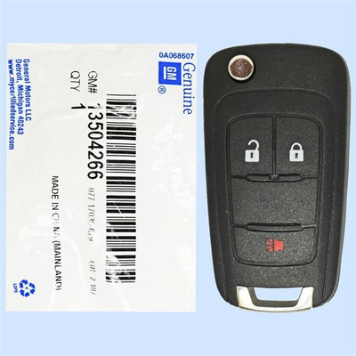 Chevrolet 3 Button Remote Head Key AVL-B01T1AC, 13504266 - New OEM