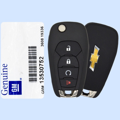 Chevrolet 4 Button Remote Flip Key LXP-T003, 13522767, 315 MHz - New, OEM