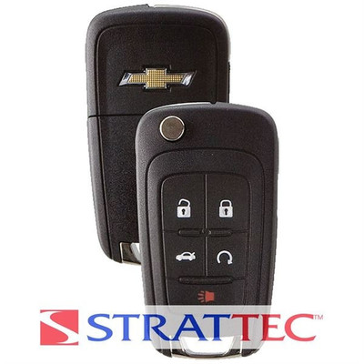 Strattec (5912546) GM 5 Button Non-PEPS Remote Flip Key OHT01060512, 13587072, 433 MHz - New, OEM