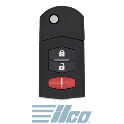 Ilco Mazda 3 Button Remote Flip Key KPU41788, FE04-67-5RYB, 315 MHz