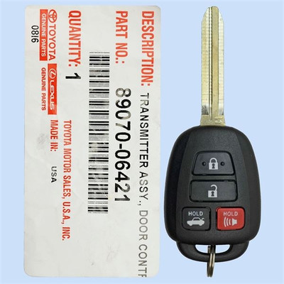 Toyota 4 Button Remote Head Key HYQ12BDM, 89070-06421, 315 MHz - New, OEM