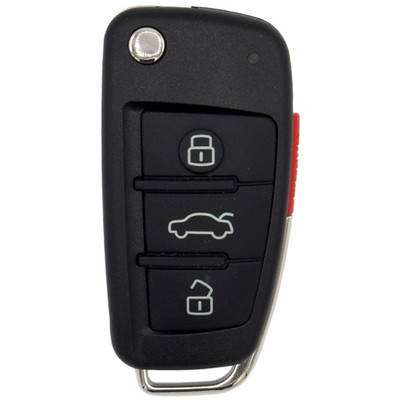 Audi 4 Button Remote Flip Key NBG009272T, 8P0837220E, 315 MHz - Aftermarket