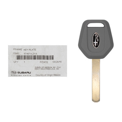 Subaru SR12-PT Transponder Key 57497-AJ01A, 4D-60 - New, OEM