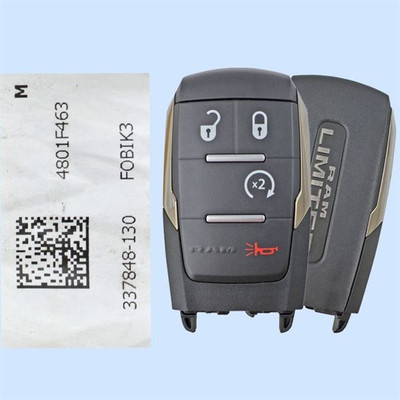 Ram 4-Button Smart Key GQ4-76T 68376346AB 433 MHz, New OEM