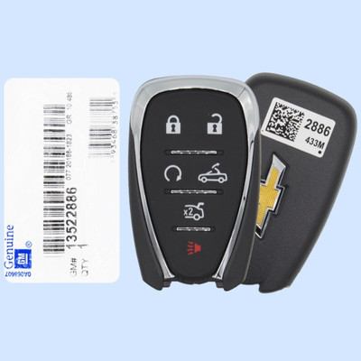 Chevrolet 6 Button Smart Key HYQ4ES 13522886 433 MHz - New, OEM