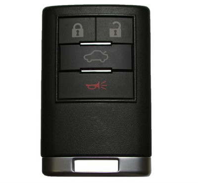 Cadillac 4 Button Remote OUC6000066, OUC6000223, 25840557 - Refurbished, Recase