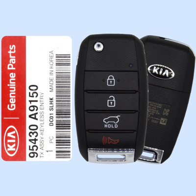 Kia 4 Button Remote Flip Key TQ8-RKE-4F19 (YP PE 4BT), 95430-A9150, 433 MHz - New, OEM