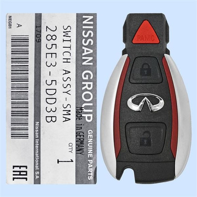 Infiniti Red Trim 3 Button Proximity Key IYZDC12K - New OEM