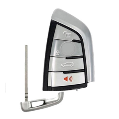 BMW 4 Button FEM / BDC Chrome Smart Key NBGIDGNG1, 315 MHz - Aftermarket