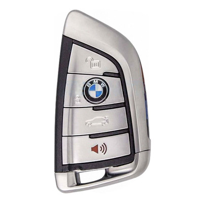 BMW 4 Button Chrome Trim Smart Key in NBGIDGNG1, 9337238-02, 433 MHz - Refurbished, Grade A