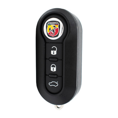 Abarth 3 Button Remote Flip Key LTQF12AM433TX, 68191237, 433 MHz - Refurbished, Grade A