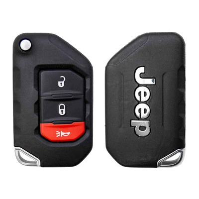 Jeep 3-Button Remote Flip Key OHT1130261 68416782AA 433 MHz, New OEM