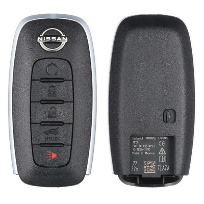 Nissan 5 Button Proximity Smart Key KR5TXPZ3, 285E3-7LA7A, 433 MHz - New, OEM