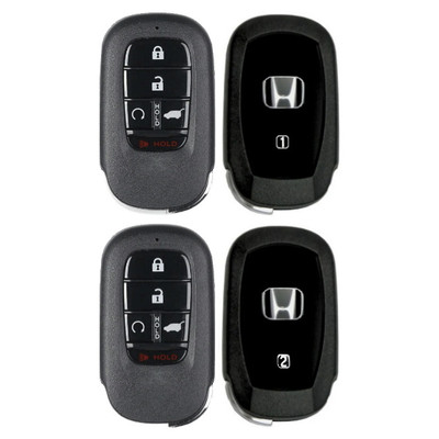 Honda 5 Button Driver 1 &amp; 2 Proximity Smart Keys KR5TP-4, 72147-3A0-A01, 72147-3A0-A11, 433 MHz (2 PACK) - Refurbished, Grade A