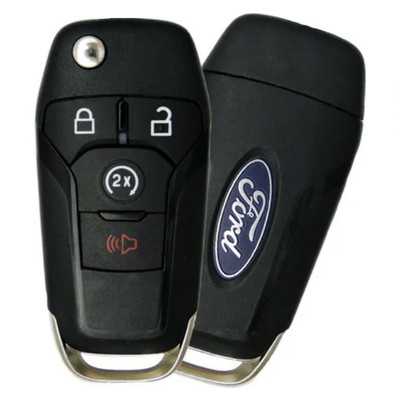 Strattec (5945868) Ford 4 Button Remote Flip Key N5F-A08TBLP, 164-R8337, 433 MHz - New, OEM