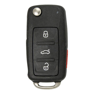 Volkswagen 4 Button Remote Flip Key with CAN Chip NBG010180T, 5K0837202AE, 315 MHz - Refurbished, Grade B