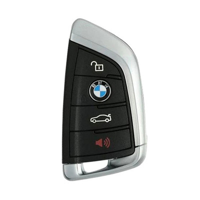 BMW 4-Button Smart Key in Black Color with Multi Color Trim N5F-ID2A 433 MHz, Refurbished Grade A