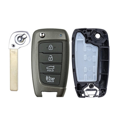 Hyundai 4-Button Replacement Shell For 95430-J0700, Standard Aftermarket