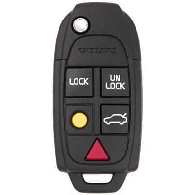 Volvo 5 Button Remote Flip Key LQNP2T-APU, 8688799, 31253386, 315 MHz - New, OEM