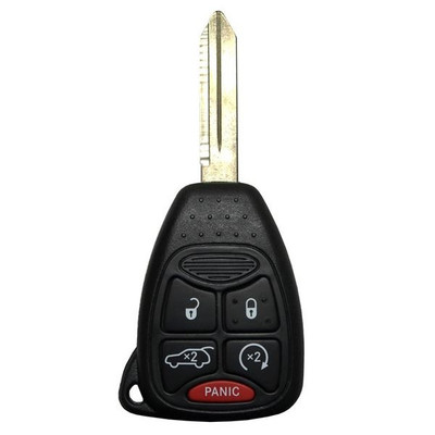 Chrysler Dodge Jeep 5-Button Remote Head Key OHT692713AA / OHT692427AA / KOBDT04A 68029834 / 68029834AA / 68003389 / 68003389AA 315 MHz, Standard Aftermarket