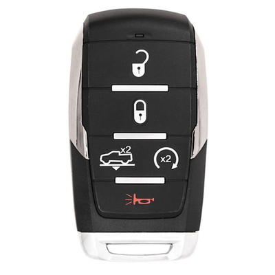 Ram 5 Button Smart Key OHT-4882056, 68291690AD, 68575611AA, 433 MHz - Refurbished, Recase