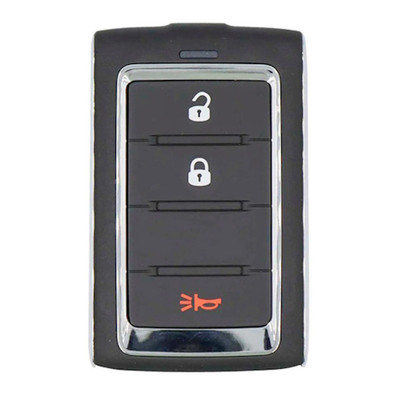 Jeep 3 Button Smart Key Shell Replacement Case M3NWXFOB1, 68377529AB - Aftermarket