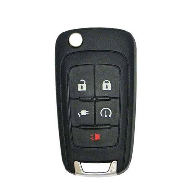 Chevrolet 5 Button Replacement Flip Key Remote Shell, OHT05918179, 22755321, 315 MHz, Standard Aftermarket