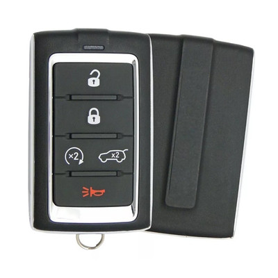 Jeep 5 Button Smart Key M3NWXFOB1, 68377534AB, 68582672AB, 433 MHz - Refurbished, Recase