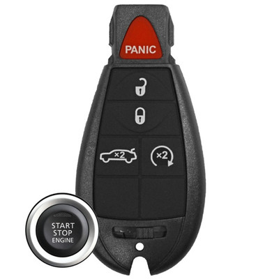 Dodge 5 Button Prox Fobik Remote IYZ-C01C, 56046694, 433 MHz - Refurbished, Grade A