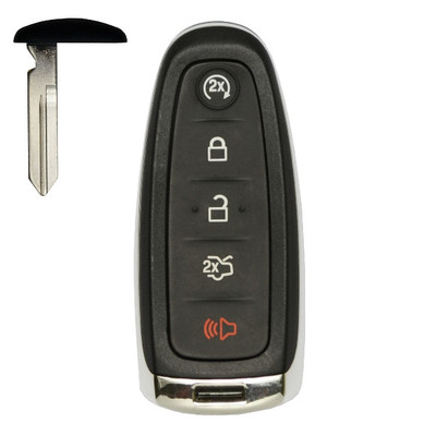 Ford, Lincoln 5 Button Smart Key M3N5WY8609, M3N5WY8610, 164-R8092, 315 MHz With 164-R8041 And 164-R8022 Insert Blades- Refurbished, Recase